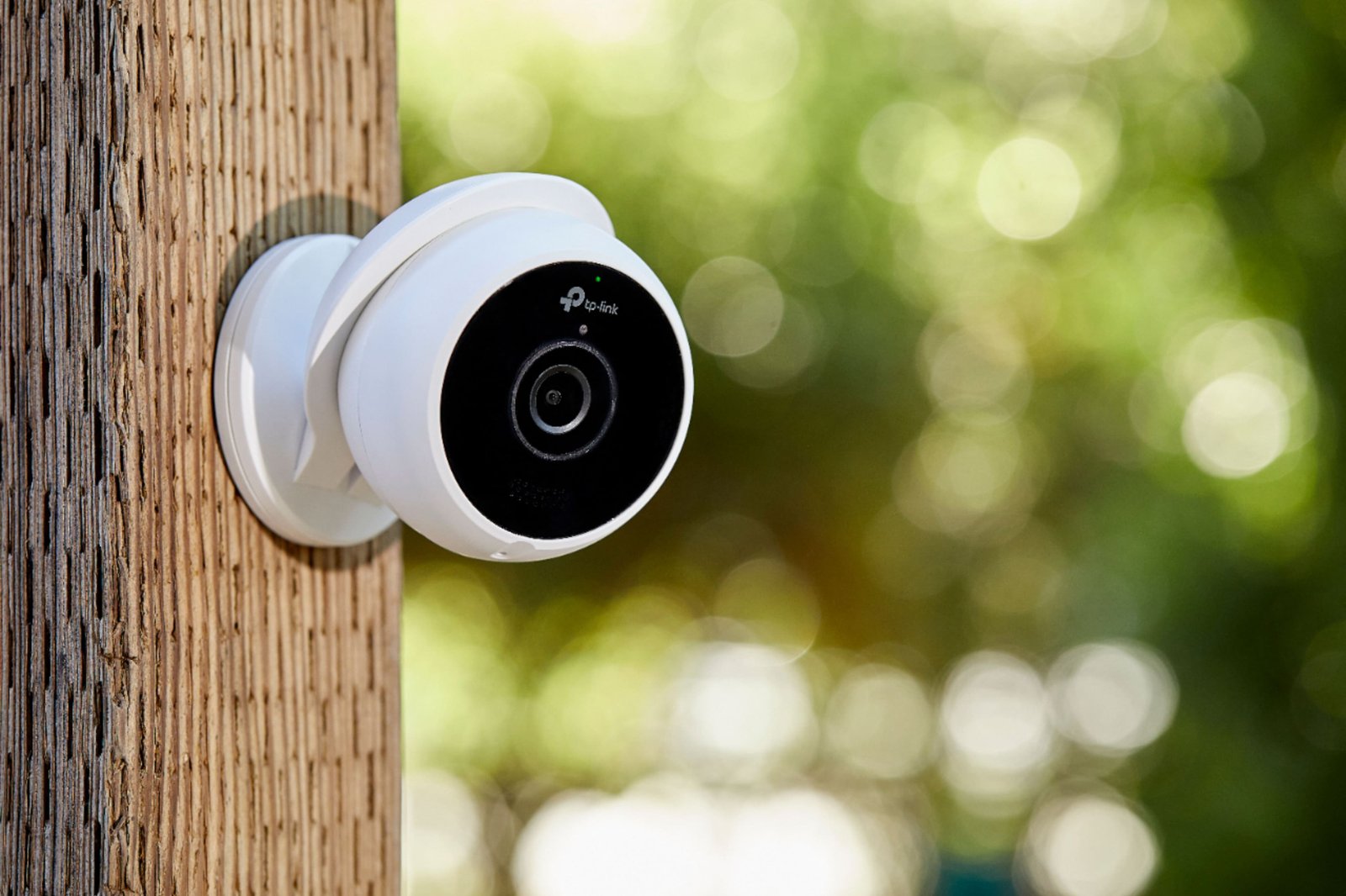Home surveillance camera connected to a smart security system
