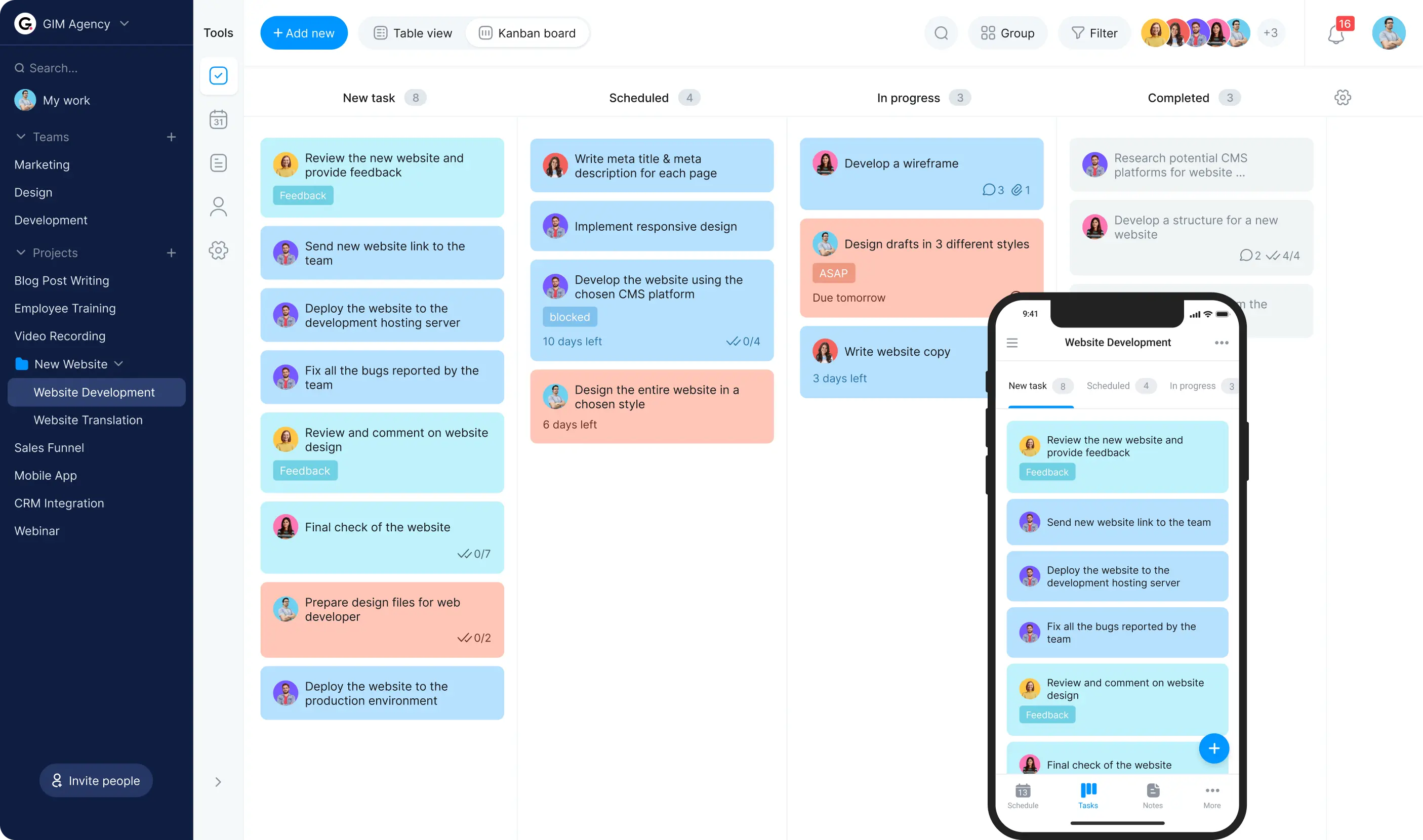 Project board used to turn survey findings into actions