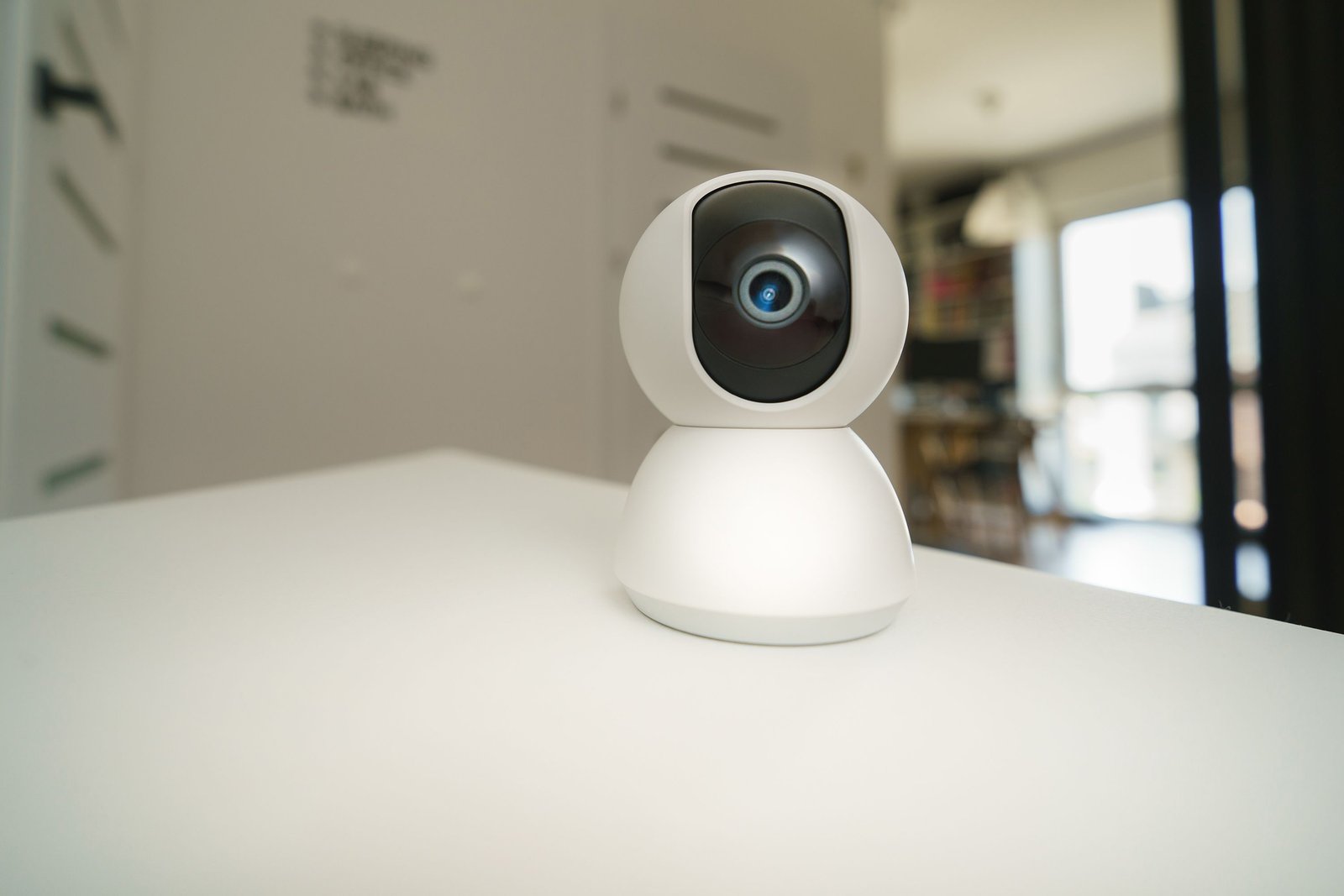 Security camera monitoring a home in low-light conditions