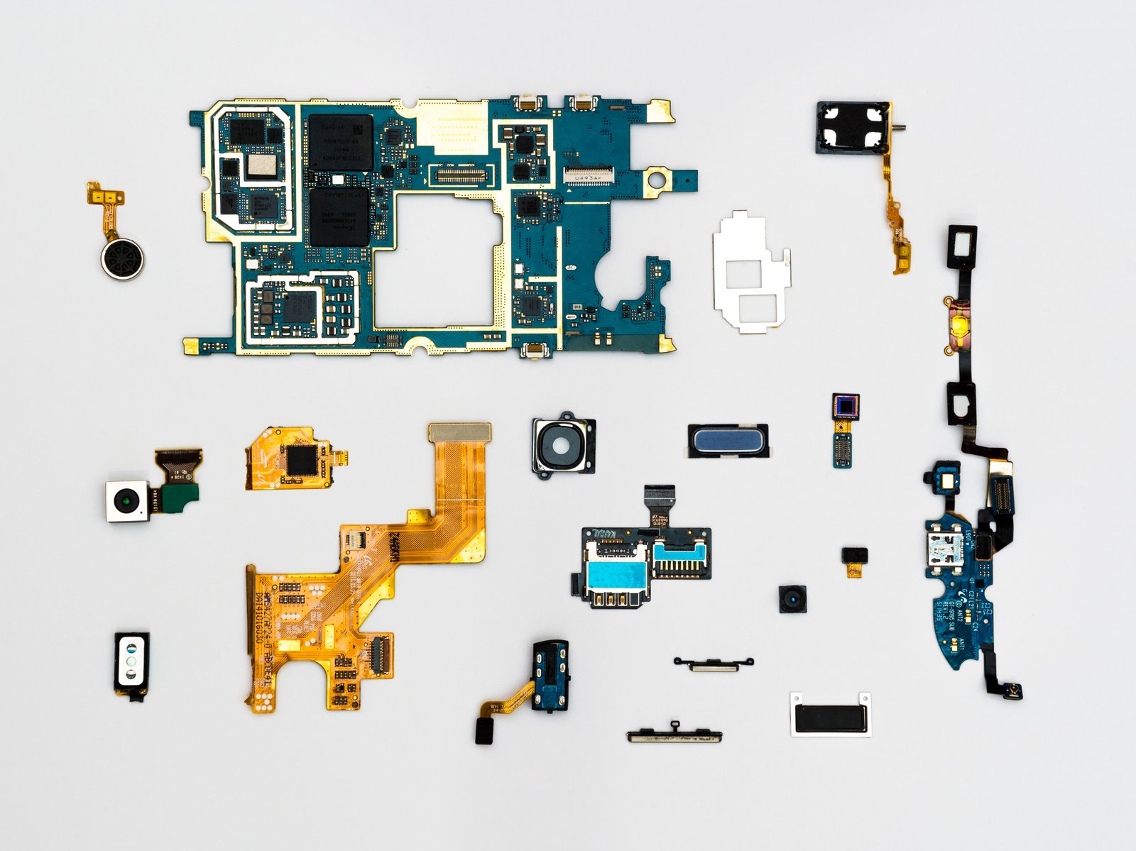Smartphone repair parts and tools representing parts pairing and calibration