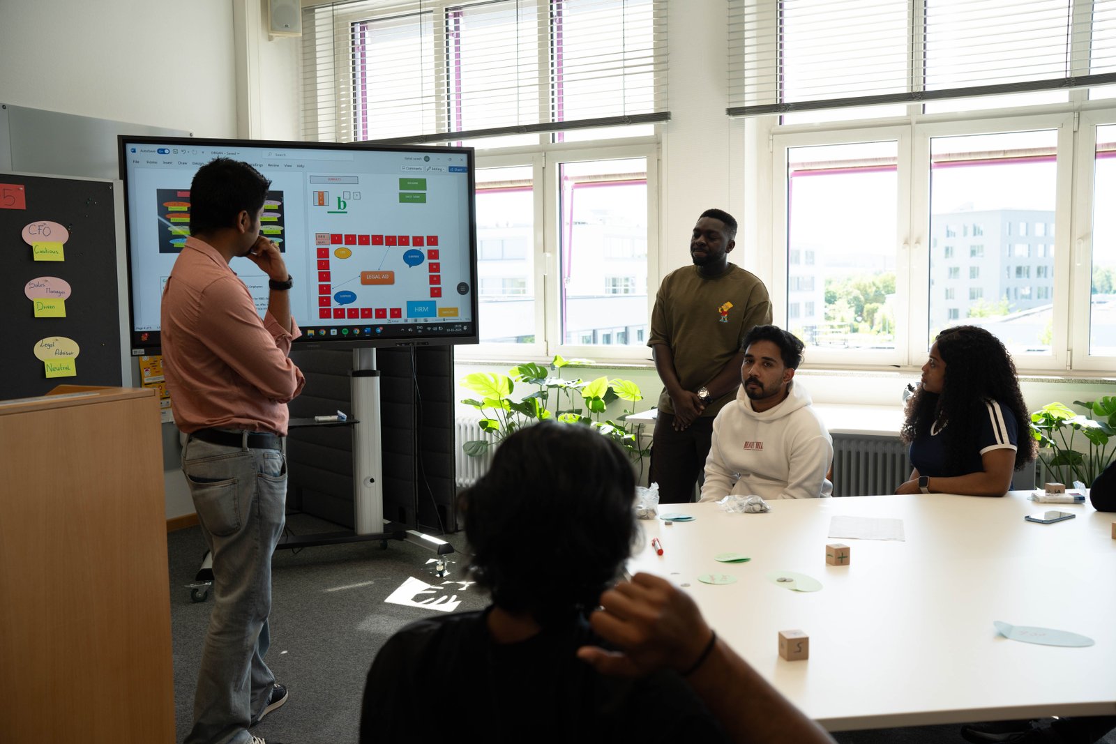 Business team mapping a workflow before automation